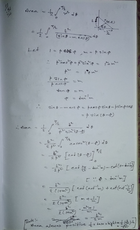 Area Tん (inB meas Let painp aes - an中 fam sin &-mens ees sin8-psinpess (-elue d = Amea Th aosee -) d 2 AL 2 p cot f-tanm-caf