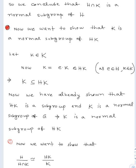has Cen elude HOK is Sc Cwe normal that K is sho w want to cwe Now normar subao up of HK a O +a1 e K as eetKeK. K = NOw E HK