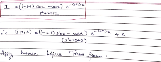 CS41)ん s22s+2 TSH) A K ((-s-1) sinu- cosa てて+Sても) wose Ladlace Trons