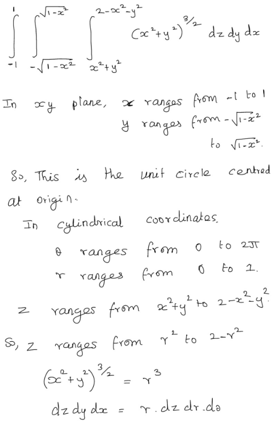 0 This s he unt cirele cented Origin Ih Cylindrical Colinatas from to 23T e ranaes rom Yan 2 Yan from γ to 2-Y2- Sc +