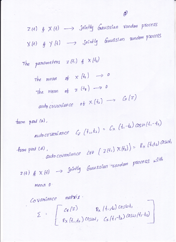 z l) X (t) jointy auseian andan pocess jointly baussian andom pocess (t/ K(HX The paameters z lt) x ) The X mean ) The mean a