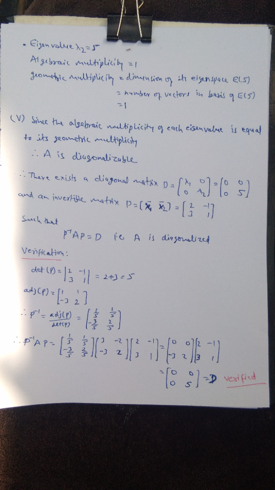 Eijan valre A A1 gebrai multiplici Jonehic ulipici dinn tin i eisanspate els) / hnber o vectors ih bais qEl5) Sine t algebrai
