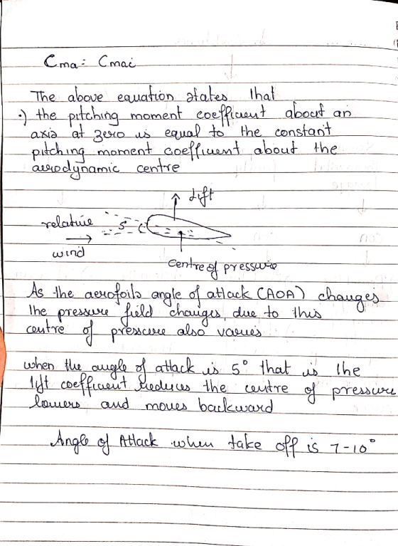 Ста-См e above eauation atates thal う-the-pdehing-moment coefficuut about an ausipdunamic centre rft Y e S a OA) th