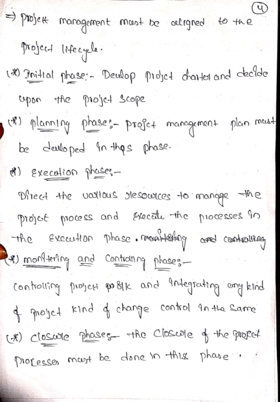 proje manegerent mast be algned (Fnittal hase- Deulop pdjet dchartet and cecide роn the Pioje Scope laningphase- proset mang
