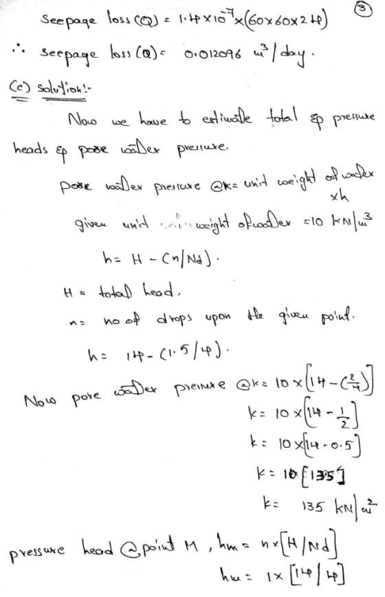 See page loss cQ (1 Kop Ko9) Seepage b (a)s O.O12096 Ce solutiok hoase b estwle total presde NOL0 we heads &p pe cober pretut