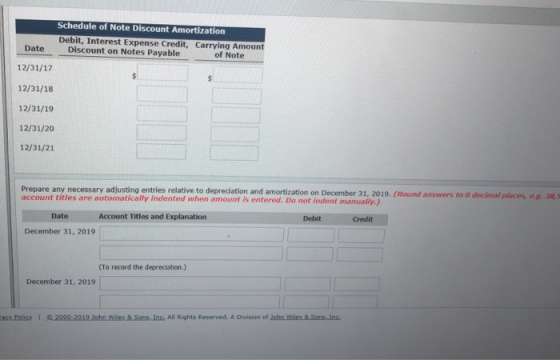 Schedule of Note Discount Amortization Debit, Interest Expense Credit, Carrying Amount Discount on Notes Payable Date of Note
