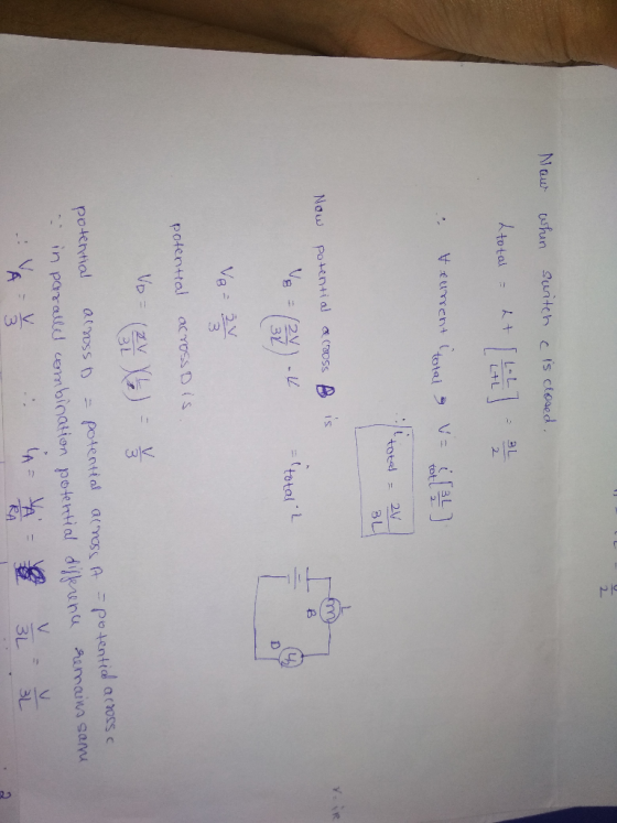 L+L Now Potential acooss is total 3Y 8 3 poterttal acyoss Ds B L potential across D ニpotentfala(rossa-こpotentida(oss c in pav