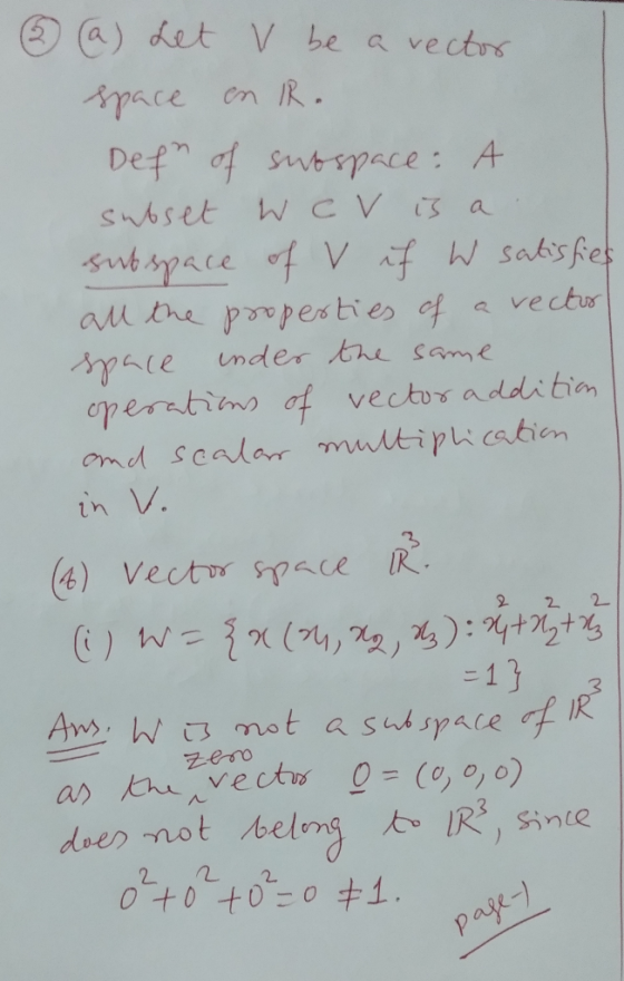 pace on R. ace under the same ond scalar mwtipkcatien 4) vectw space R 2 n pay-