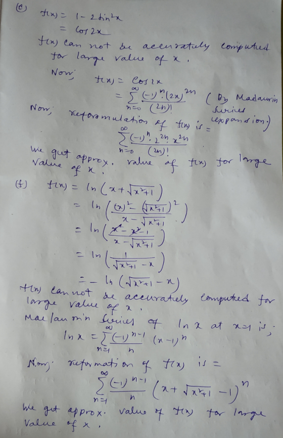 Flxy (-26nt2 CoT 2x aeenratuly Comp uted Can not lam Valu of x For Now Fny Cosx By Madaurin Suriu a mulato H fiy is esstr ma