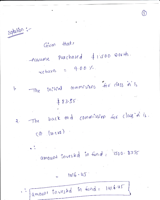 0 solution ;- Given that, Assume Puuchase 4 sooHh The back end ć0mmslipp for clay、Ai amount inves kd in fun d0o33