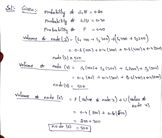 Given Pabily S Prs ba bilit o Volume node ( 2) ч00 + S2200 200)(svo o.6400)4 0-4 (200) 0.6 (100) + 0*u ( 300) nade 3) 500 Voh