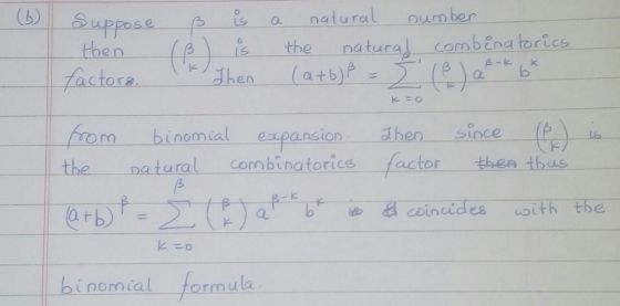 natura 3 is the naturaj combina torics ber l oum ouffose-fa-us-a then rom binemial epansion hen since (ia the natural combina