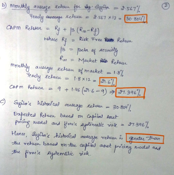Mouthly aueege Rehuu for y Supn Yeay avenge ctuu B (Rm-Rf) 9:57 9.567 x12 30- 804 CAPM Reluen + Risk Free t Retu wheue Rm Mar
