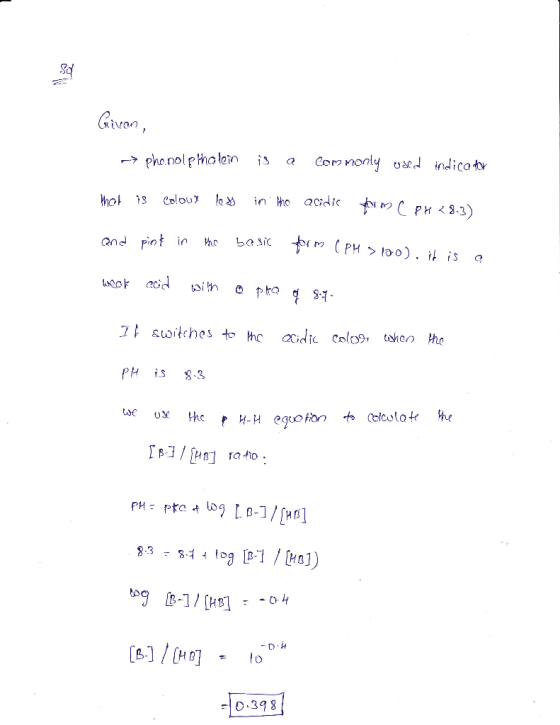 ivon, 冖phenol p Holen Com non!youd is a indica ty and pint in basicr (P,H It suoitches to hc acidic colon tehon Pho PH S 8.3