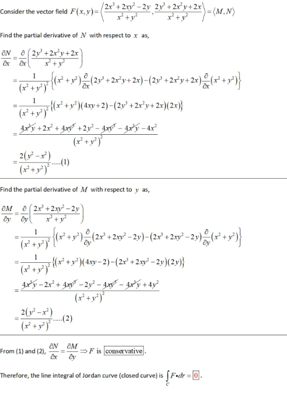 Consider the vector field F(x,y) Find the partial derivative of N with respect to x as, ax CX x +y) xty +2 v Find the partia