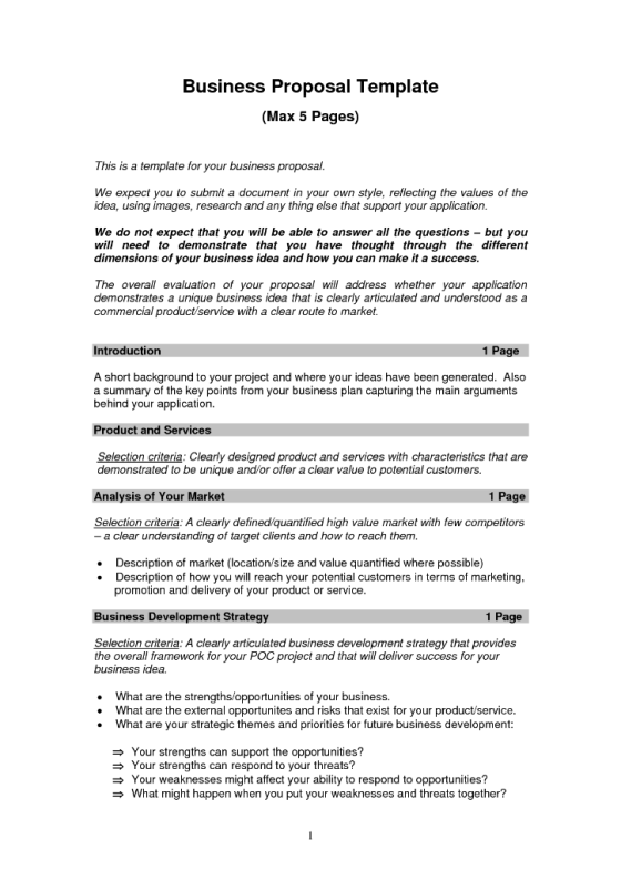 Business Proposal Template (Max 5 Pages) This is a template for your business proposal. We expect you to submit a document in