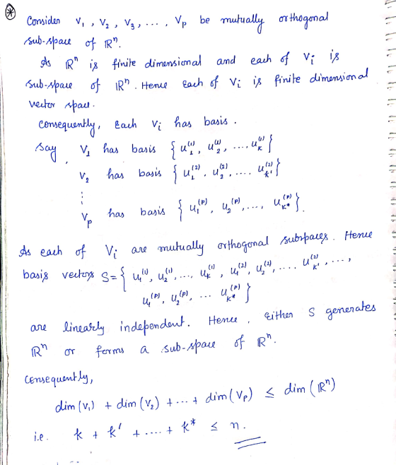 muluallythegnal be Corsiden ub-Apau of R As R eauh of fnite dimensiomal and Each of V; i finite dimensionad Sub-Apae of weut