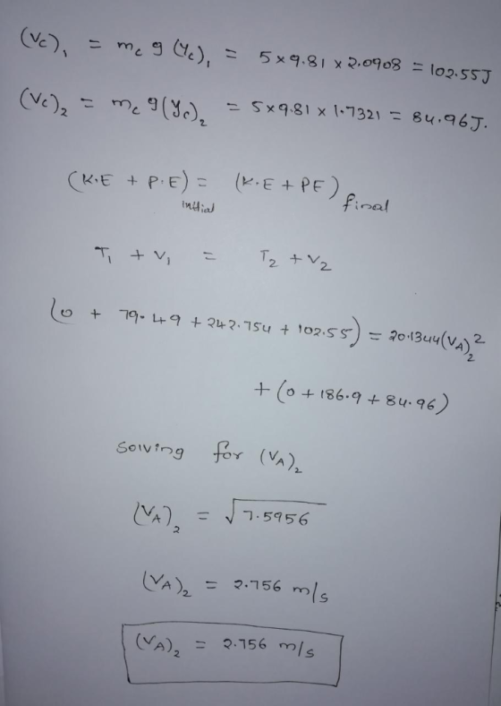 (k, E + PE) (KE + PE) = imties 2 +186+8u6) for sev mg (%) 2-156 (VA)2 m/s =