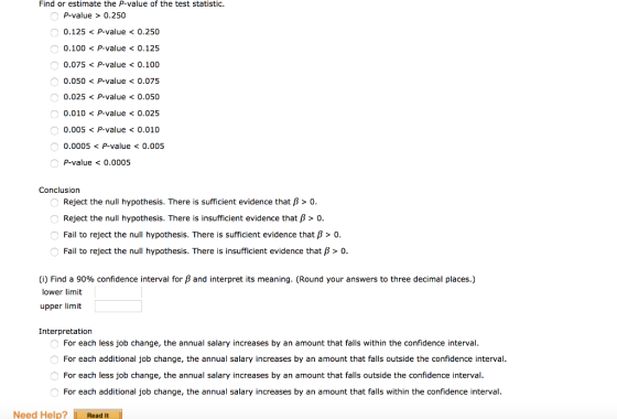 Find or estimate the P-value of the test statistic. P-value > 0.250 0.125< P-value 0.250 0.100 < P-value< 0.125 0.075 < P-val