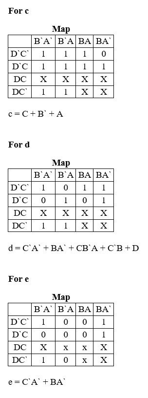For c Map BA BA BA BA D CI I DC | X | X | X | X DC1 For d Map BA B A BA BA DC 01 DC 01 01 DC | X | X | X | X DC1 Fore Map BA