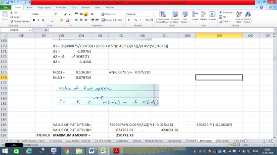 PE EPS, STOCK DIVIDEND-Microsoft Excel File Home Insert Page Layout Formulas Data Review View Add-Ins - Cut Ea Copy AutoSum A