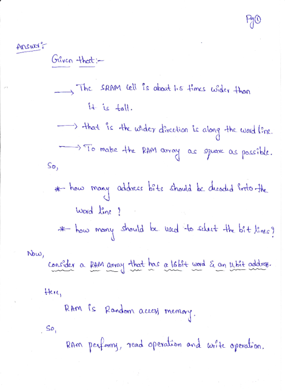 Gaven thert tall. 亲一how many dould be usd-lo.cdatt th bitenes, Consdu a RAM array that has a 16bit und & an tust add RArn。s R