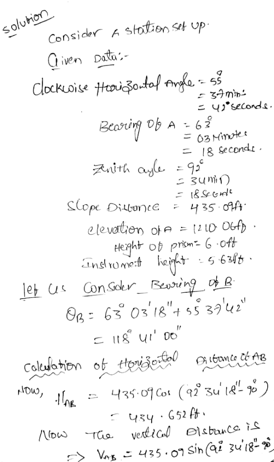 Consider stoton st up Given Data 7 ,-seconds ニ 18 seconde elevation 아 bろ. O3Ig.ts537b2. Đạ: rlDw,