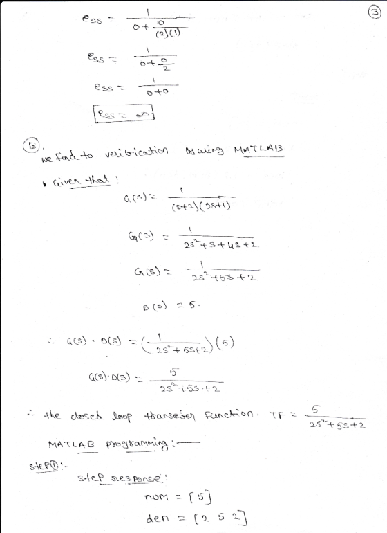 3 o-f 으- 2 Sto oe find.fo veli 6.1Catinn 0gaung MH.( LAB G (s) Gcs) step esonse den=[2 52.