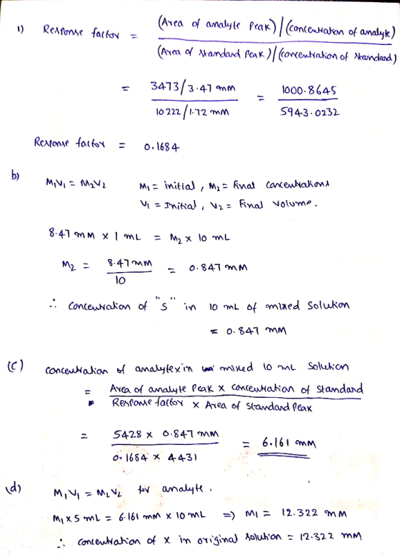(Avea of analy Prak)|contenakon of amalyk) Reafonse facton ) (Arra o amdand Peak cocentrahon of Nandand) 3473/3 13/3.41 mm 00