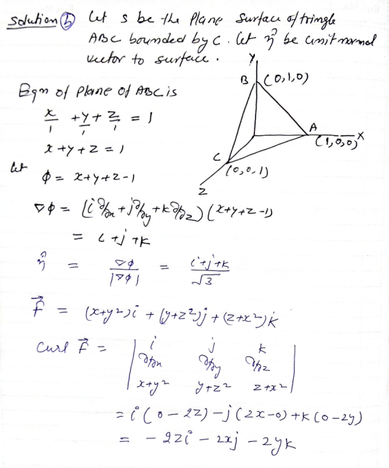 ut s be h Plane Surfacs trimgl AD boumded by c be uitmamd wctor to surfač Soluhon BCO,,) Bm of Phane Of Ascis = / A X てもら 70,
