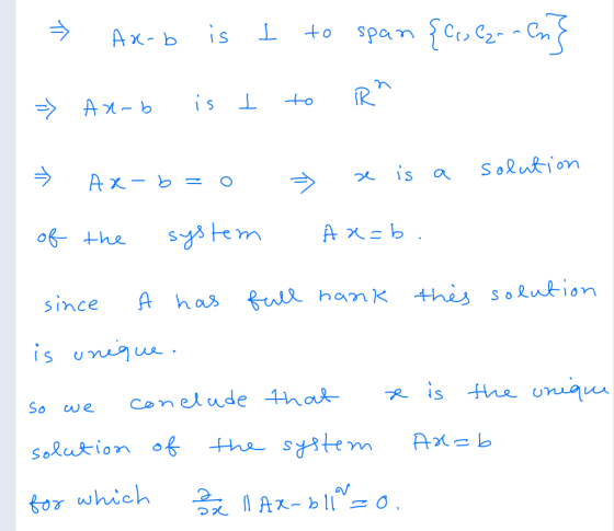 to span C2 - Co i s Ax-b SoRukion is a Ax-b A b system of +he A has fuulr hank 4hès sokuion since is un Ris the uniqu Cenelud