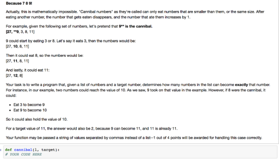 Because 7 8 9! Actually, this is mathematically impossible. Cannibal numbers as theyre called can only eat numbers that ar