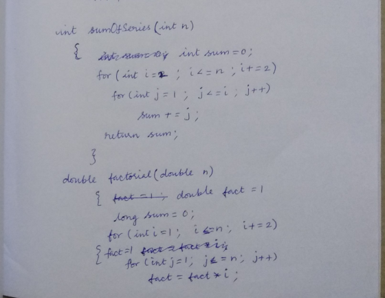 uint sumbfseries (int n) hutan sum double factril (lauble) leny mo