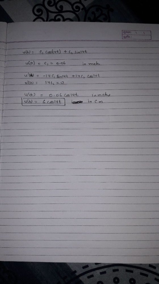 Ci cesut) tc, sinlyt uco)= in mek u =-1c Sinlyt t14C Caslut uto): La mets 6 ceslyt icS in C m