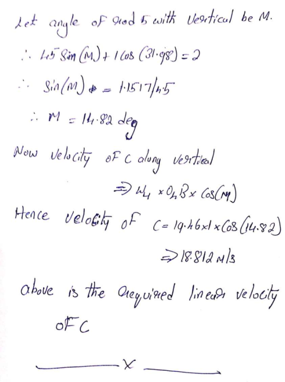 of Hed with Ueticul be M. atyle Sin(ar)S5 4.82 Now eb ciy olany vesdial Hente velofk of C- 19-h6xlxCos (2) velacty above is t
