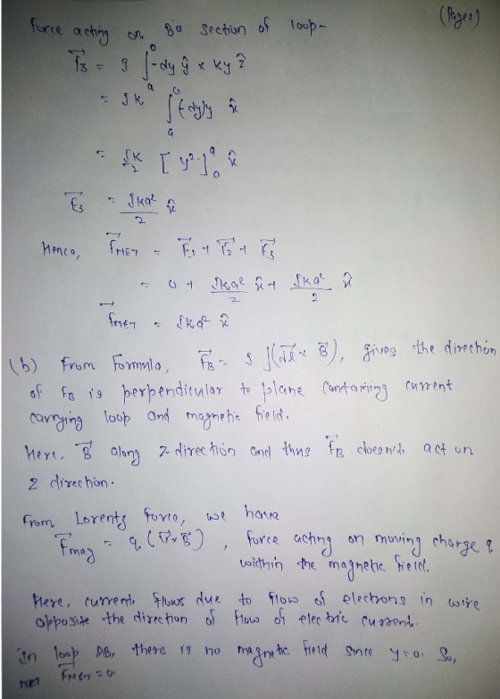 Paer) So Section o loab- a Co 0 kat 2 ろ vog the divethon nmoehe heid 2 direchon f mo uarthin the magnehe hie tel. opposite th