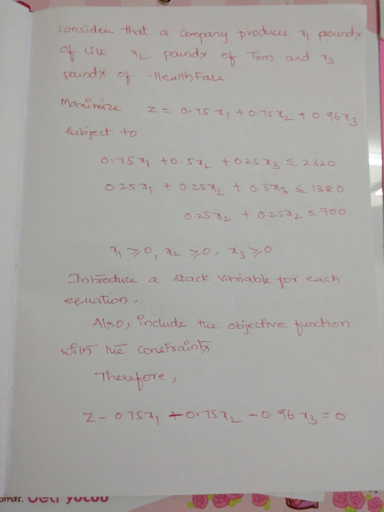 conside that a Company t produces Pound> n and Iptaoduce a stack Namabe tor each Also, incluide true objective hunctien aun