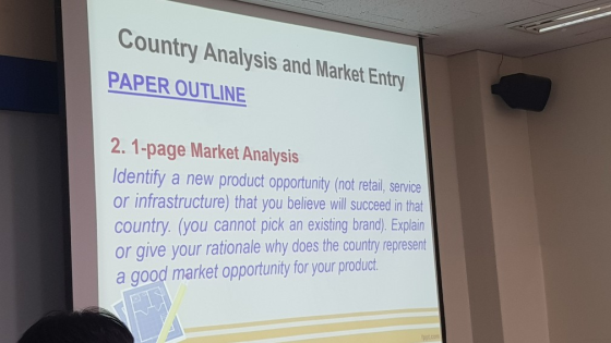 Country Analysis and Market Entry PAPER OUTLINE 2.1-page Market Analysis Identify a new product opportunity (not retail, serv
