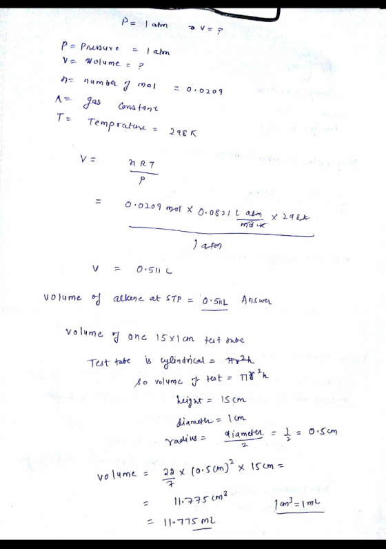 n RT volume allene at STP=0.5nL Anlam 2 2 11S mu