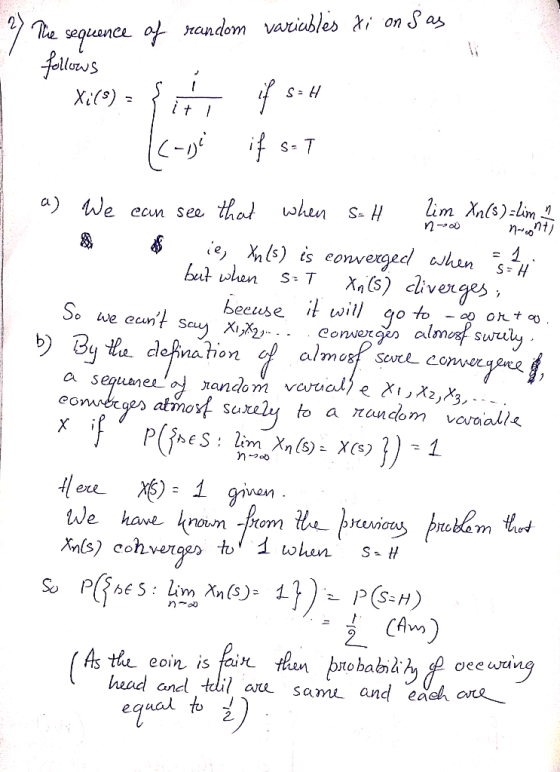 random vanables Či on Sas ienCe t wi surely fl eri We hane knon om As the eoin is fai had and til equal toJ vu sami and eae o