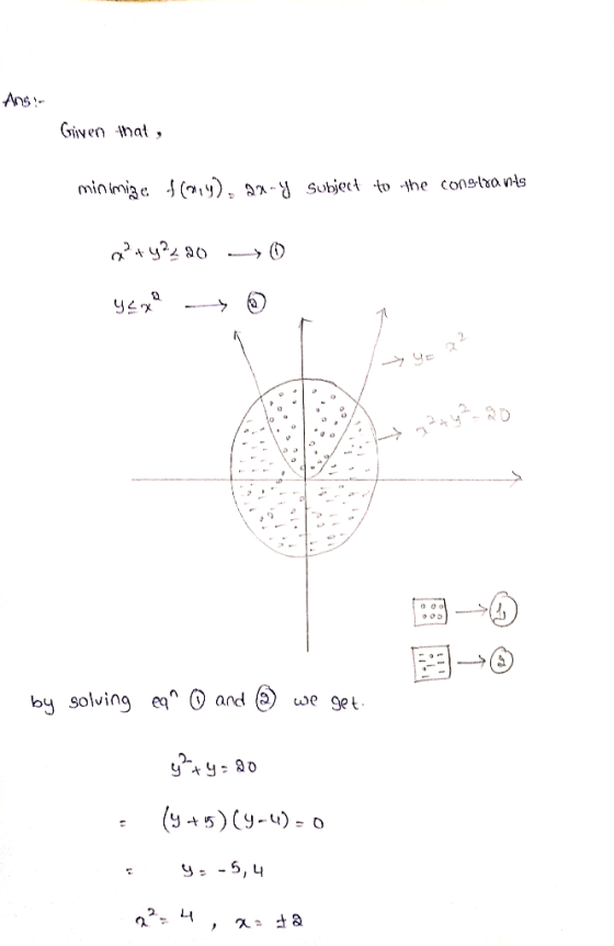 Ans Given hat , minimig e (a1y), an-H subjeet -to jhe constxa nts 98 7,5 4 eq and we get by solving