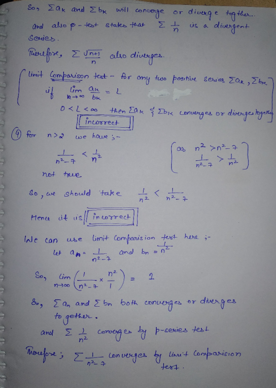 dlgent Limit Comparison test- f r any tuo poshbe geriegzaR) aik incorrest na_ 구 So,eat Should take 〈 ion tost hre - let am-01