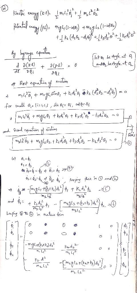 Kinete (em m,t, (4-4 o**o alpE) moton and lod quaton f nucha (et + t7brw apy t in Mat t O mL2 d