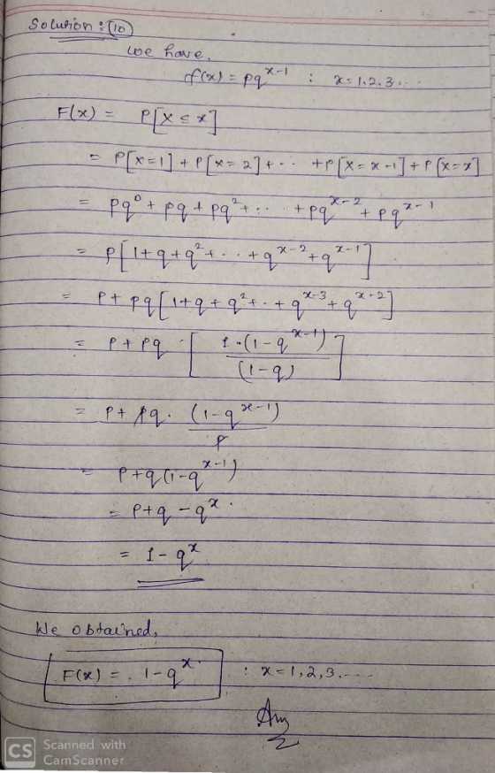 Soluhon &TiD Loe hare f(x)= pq sM2.3 Flx) PxSx + f 2 + P 1 7-1 2 +C -1 X-3 Pt 2 P 9 1+ + f4 X 1-(1-9, Tb-1) A4 (1-9-1) Pt X-1