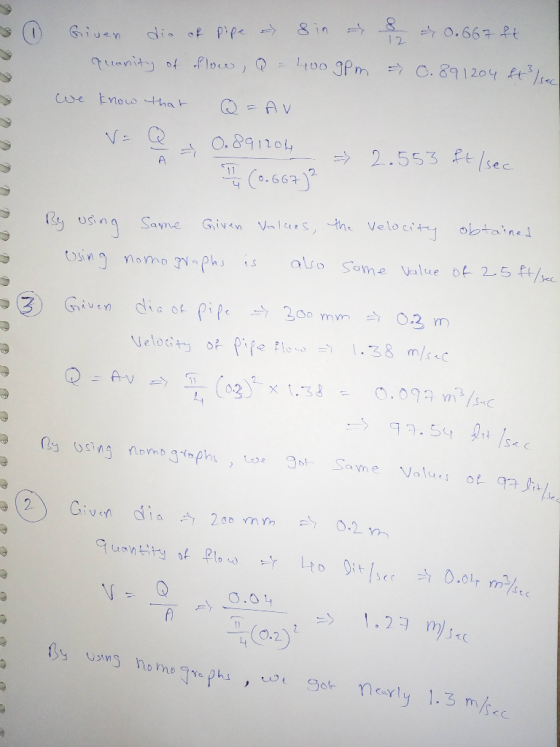 C2. ft. /sec. 0.29 1104 孔。. 667), V- → 2.553 . te Veloci Same Gvin V 2). Civen dia 수 200 mm -y 0.2 m 0.2 nly 1.3 m
