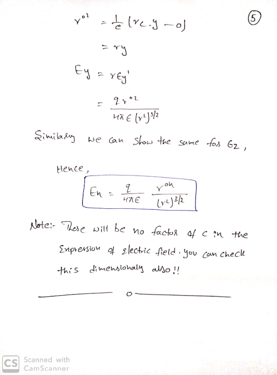EyYy Simihy we an Show the same fos G2 . Hence oh no facto 4/ c n the Enprensio slectic fieldyou Can checle this dimensiohaly