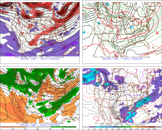 992 016 H0O 540 - 2 GFS 50OMB HGTVOR TUE 1 4021 1/ 18OOVOO6 INITIAL TIME = 140 2 1 1 / 1 200F006 INITIAL TIME 140 2 1 1 / 1 2