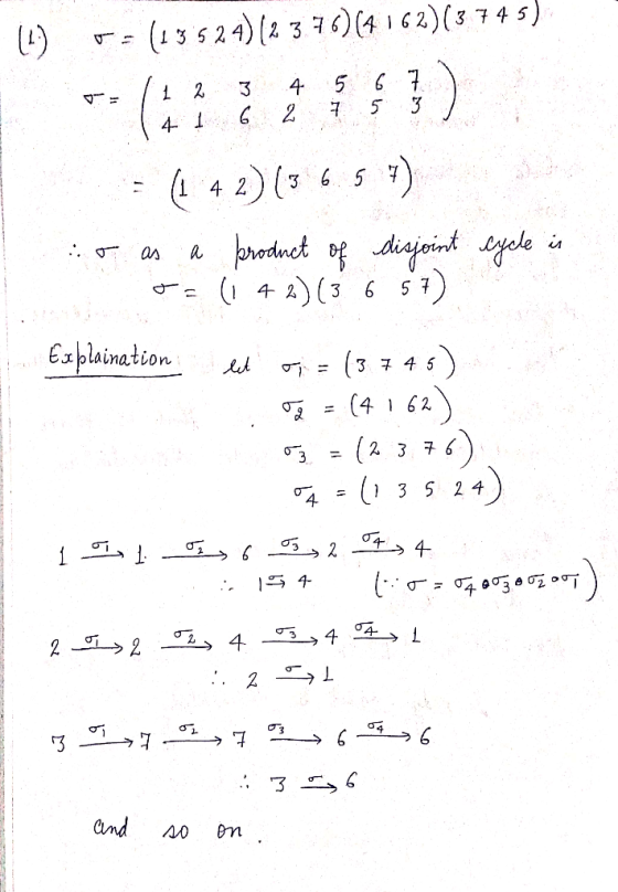11) (1 3 524) (2了76)(4162)(3 745) 42(3657 Explaination w = (了 구 i=(4-62