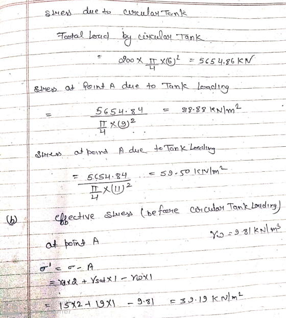 due to rakts crcular Ten Teetal Lesuc y ciculaoTank 800メ I 5C54.g6 KN at Reint A due to Tansloxadling. &ies 56548 N8-8B dueto