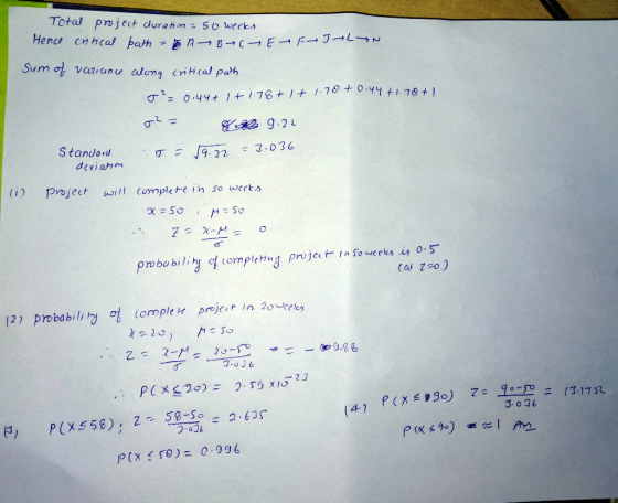 Total project durahn= 50 weeks Hencu chhcal bem -5 n→n→(→E→F-ゴ→L→ Sum of VCorianu alemg cnhial puth 0.44+ 1+178+ 1+ / 78ナ0.44